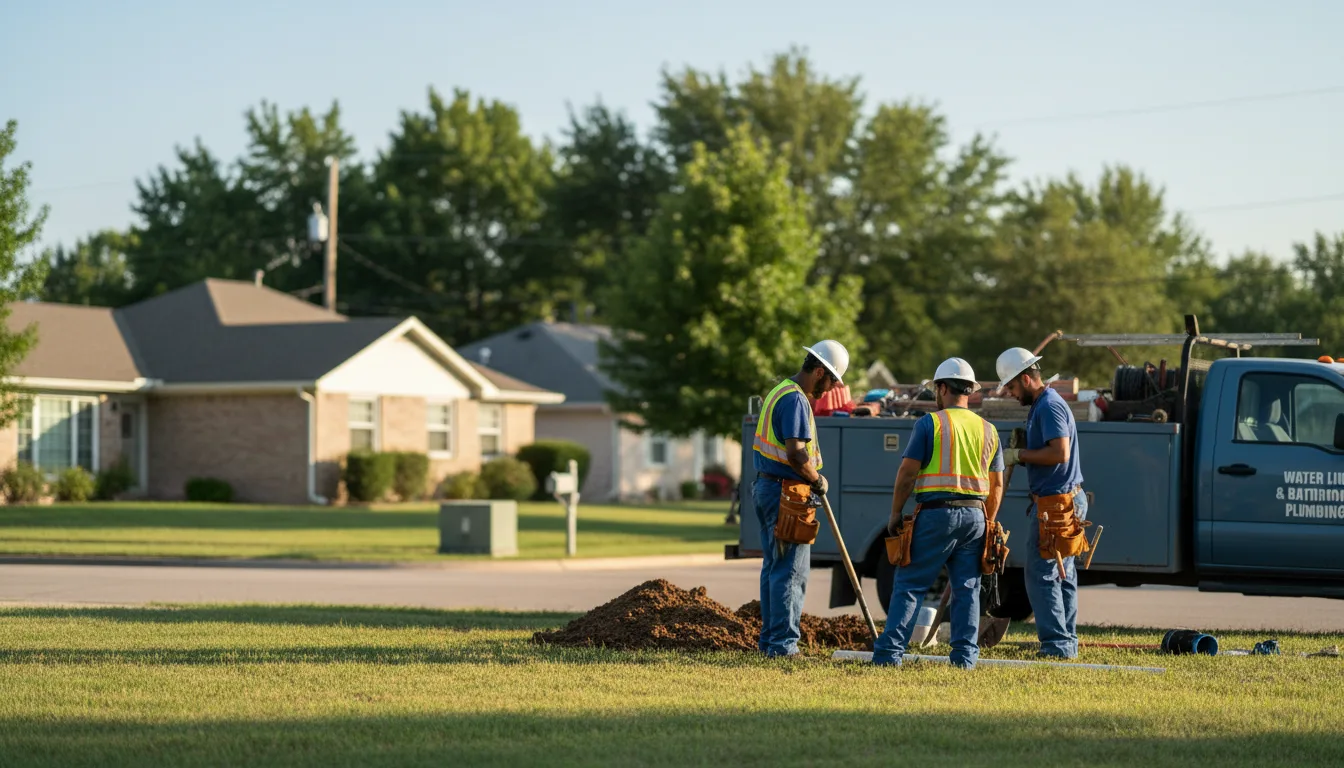 Residential water line and bathroom plumbing service in Gause, TX